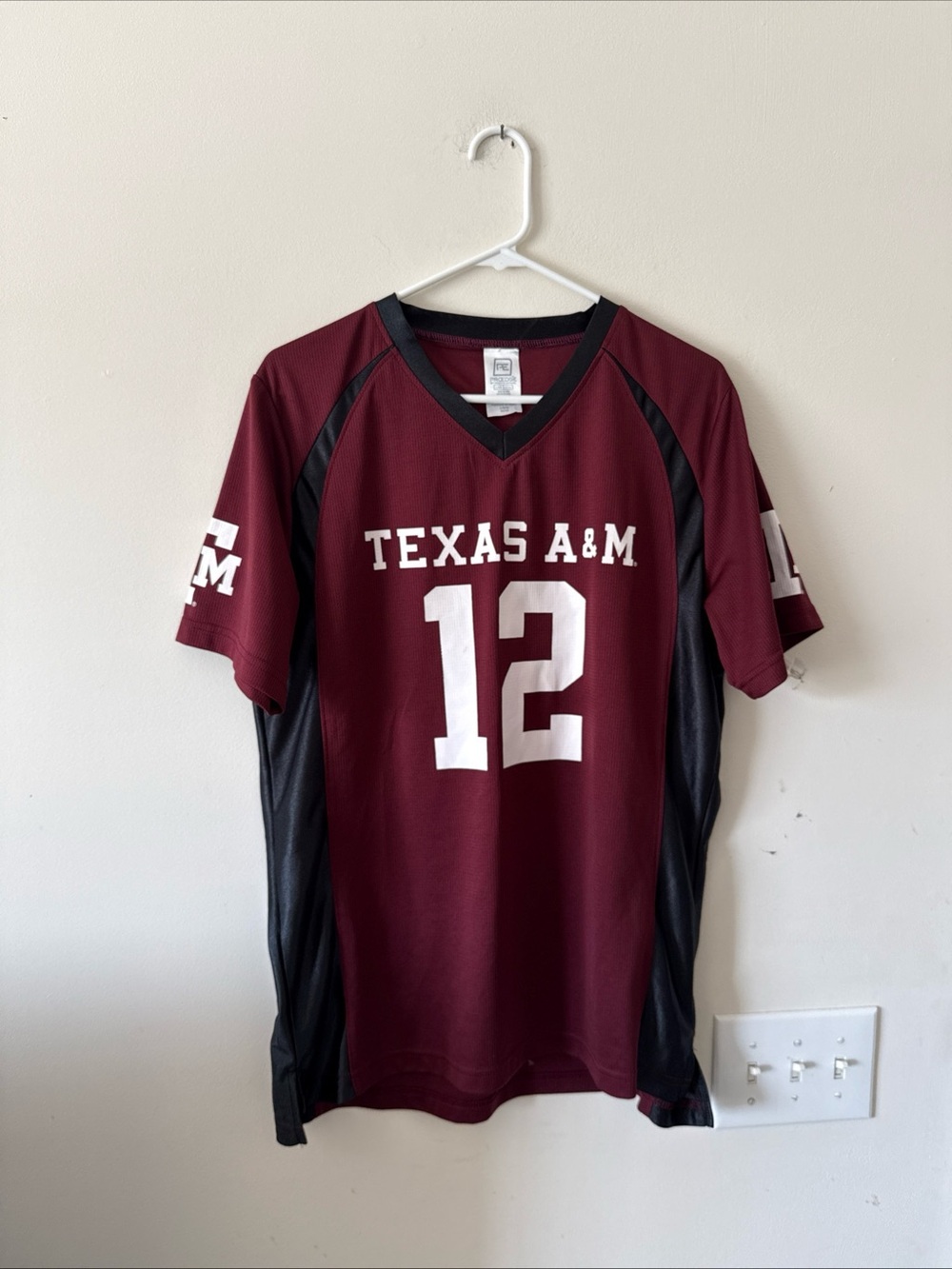Men’s ProEdge Texas A&M Aggies #12 Football Jersey Sz L